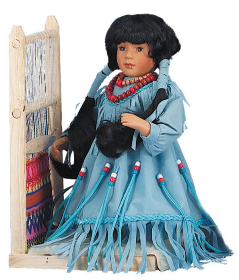 14'' Weaving Girl, Blue